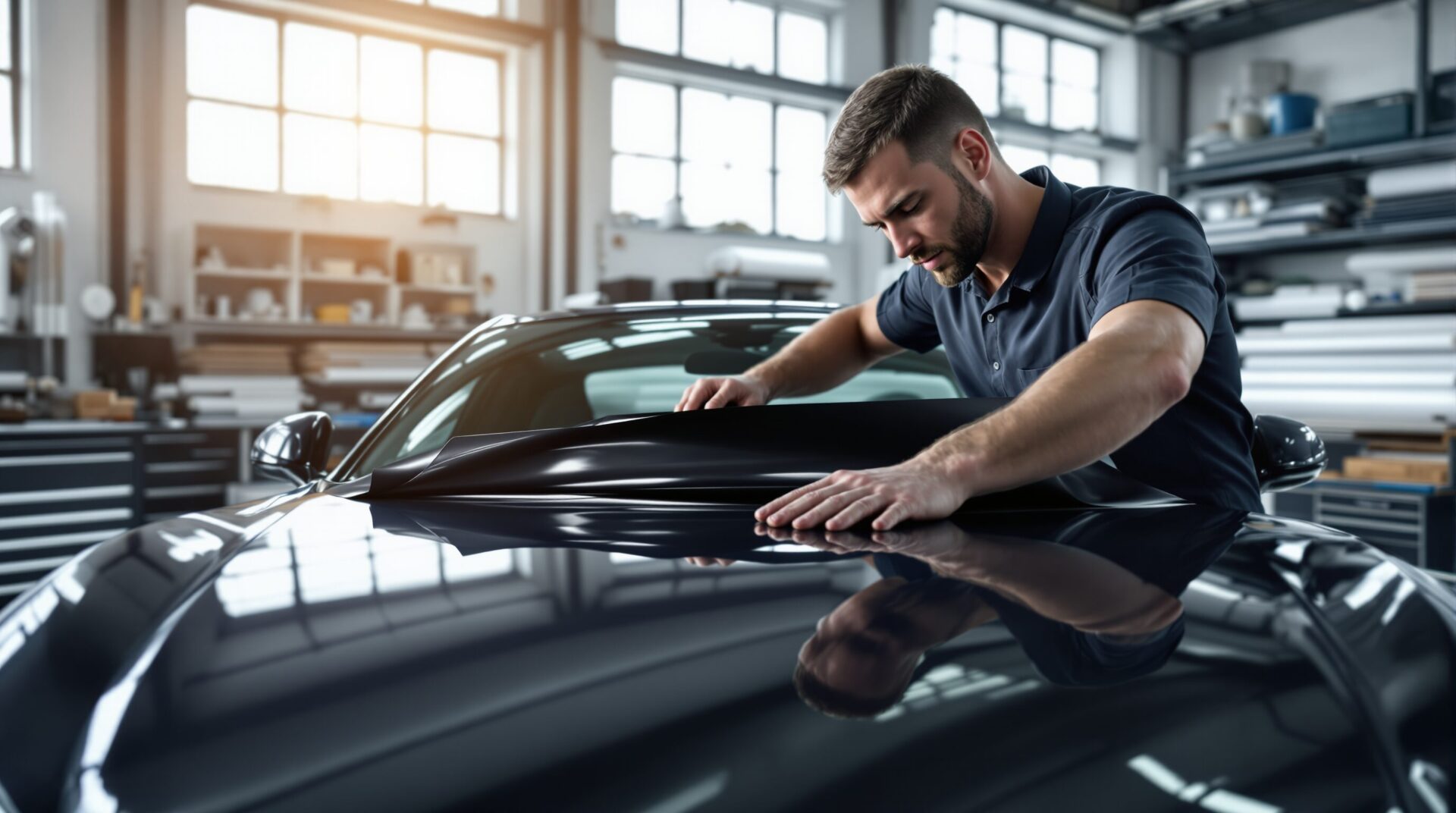 pose covering voiture